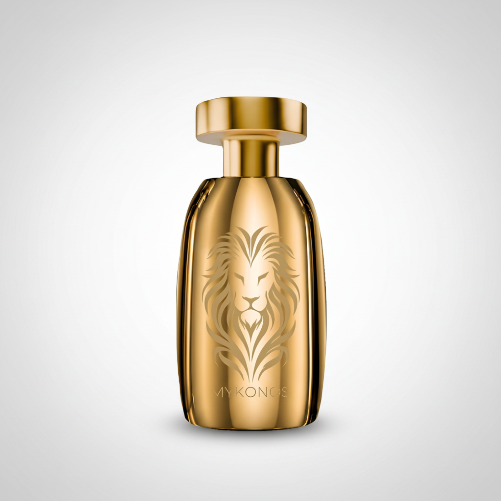 Mykonos Imperium — Gold bottle with lion crest